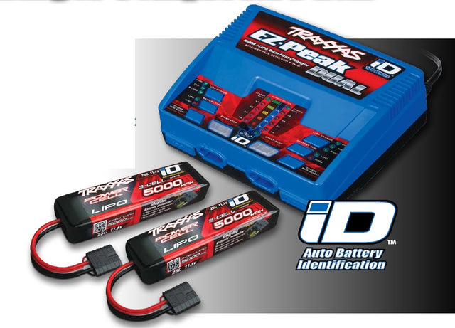 Kit-batterie-et-chargeur-Traxxas-TRA2990-2x3S-5000mAh-avec-EZ-Peak-dual-chargeur-simple-et-performant-Univers-RcLoisirs