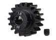 TRA6491R pignon moteur Traxxas usine 18T Mod 1.0 pour arbre de 5 mm, avec vis de fixation incluse. Concu pour utilisation avec une couronne en acier.