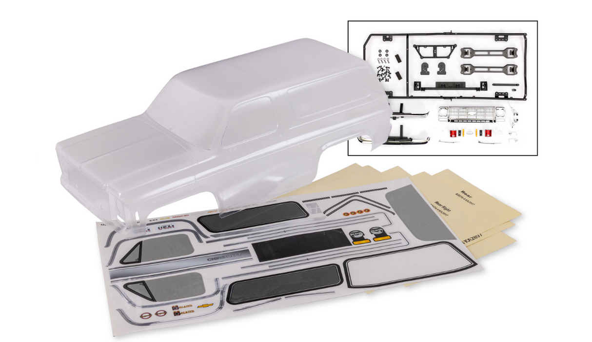 TRA8126 Carrosserie Chevrolet Blazer 1979 Transparente Clipless TRX-4 - Univers RcLoisirs