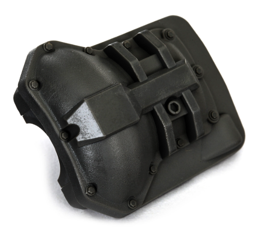 TRA8280A couvercle de différentiel Traxxas noir en composite haute résistance pour TRX-4 et TRX-6 offrant protection et style personnalisé chez Univers RcLoisirs
