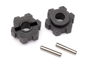 TRA8956 hexagones de roues 17 mm Traxxas pour Maxx et Maxx Slash. Ensemble de 2 hexagones avec goupilles d'entraînement 2.5 x 14 mm incluses.