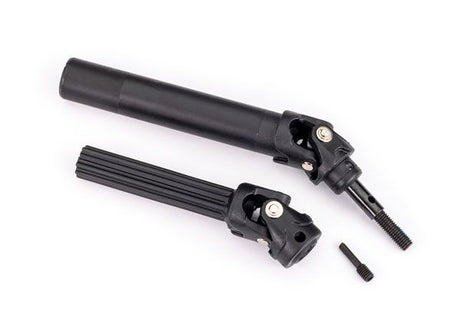 TRA8996T arbre de transmission Maxx Duty entièrement assemblé pour Traxxas Maxx équipé de la suspension WideMaxx. Compatible avant ou arrière, gauche ou droite, prêt à installer.