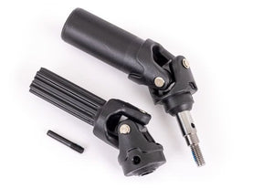 TRA9051 ensemble de cardan avant Extreme Heavy Duty Traxxas avec axe de roue de 6 mm. Livré entièrement assemblé avec goupille de fixation. Compatible avec les modèles Traxxas équipés du kit Extreme Heavy Duty #9080.