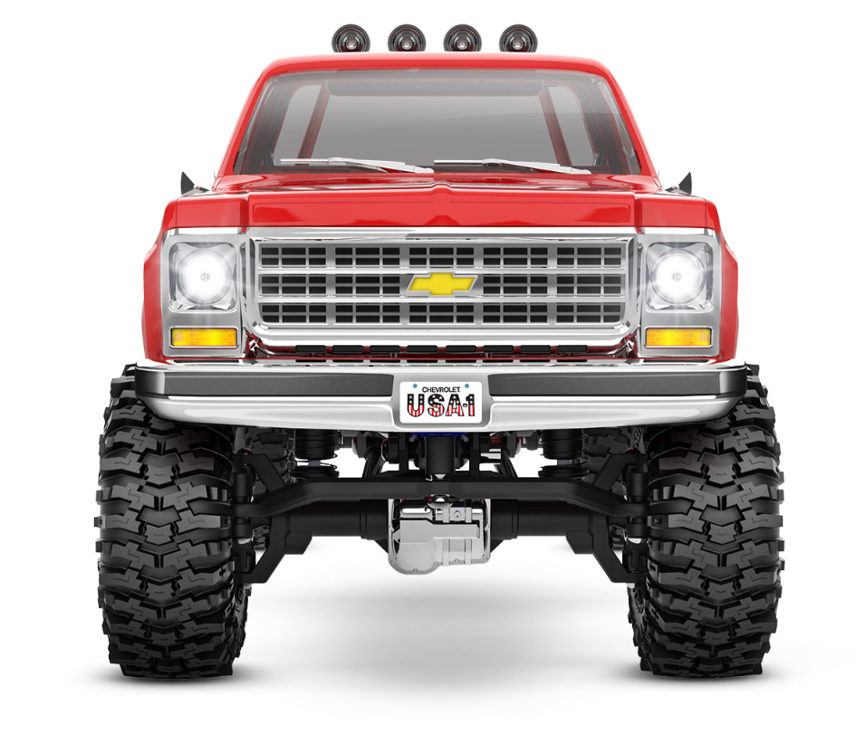 TRX-4M Chevrolet K10 High Trail Edition 1/18 RTR – Crawler Trail 4WD, véhicule radiocommandé Traxxas avec carrosserie sous licence officielle, suspension rehaussée, échelle réaliste et détails maquette. Châssis compact en acier, pneus Canyon Trail 1.0, moteur Titan 180, micro servo étanche, électronique étanche, batterie Li-Ion et chargeur USB inclus. Idéal pour le franchissement, l’exploration extérieure, la randonnée et la conduite tout-terrain, pour passionnés RC scale et aventures en plein air.