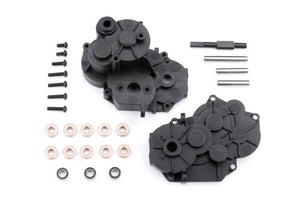 TRA9889 boitier de transmission Traxxas pour TRX-4M 2 vitesses assurant protection et alignement optimal du drivetrain.