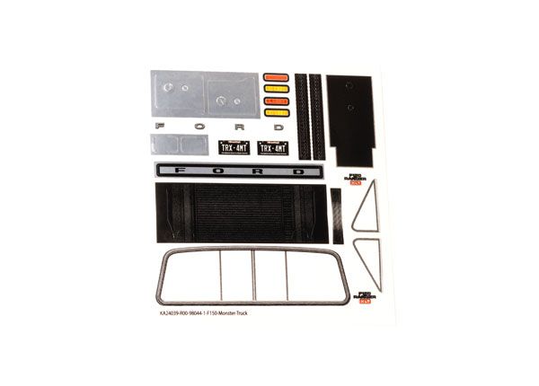 TRA9899 ensemble de decalques Traxxas pour TRX-4M Ford F-150 1979 permettant restauration ou personnalisation avec finition d origine.