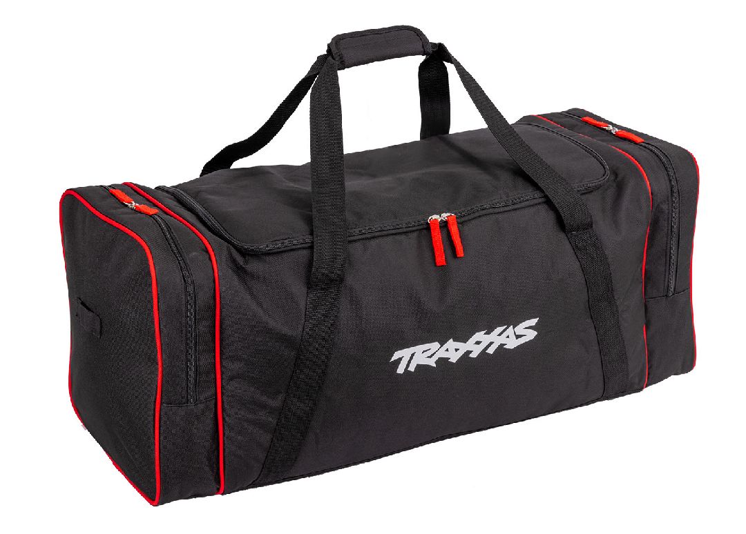 TRA9917 sac de transport Traxxas pour RC 1/10 et 1/8 avec compartiments multiples et construction robuste pour transport complet.