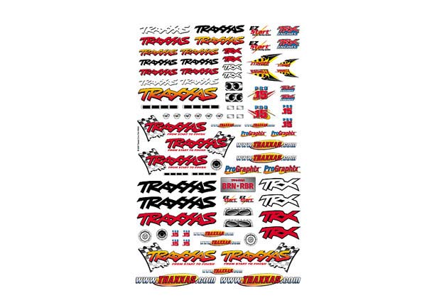 TRA9950 ensemble de decalques Team Traxxas pour personnaliser vos carrosseries RC avec style competition et finition professionelle.