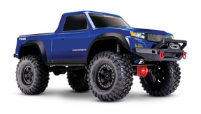 Traxxas, TRX-4 Sport, Clipless, 1/10, bleu, RTR, crawler, trail, essieux portiques, suspension GTS, Titan 550 21T, XL-5 HV, tout-terrain, scale crawler, modélisme RC, véhicule radiocommandé, nature, randonnée, marche à pied, exploration extérieure, franchissement, sentier, aventure, loisir mécanique, loisir technique, hobby modélisme, conduite hors route, performance tout-terrain, crawl technique