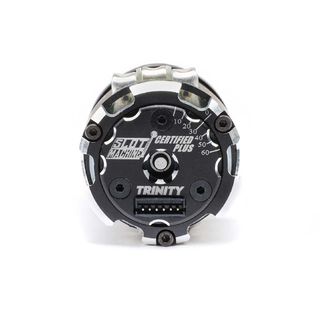 TRI-1056 moteur Trinity Slot Machine 2 17.5T Certified sélectionné pour performance maximale et constance en RC compétition.