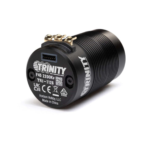 TRI-1126 moteur Trinity F45 2200Kv 1/8 brushless sensored compatible 2S à 6S LiPo pour buggy RC haute performance.
