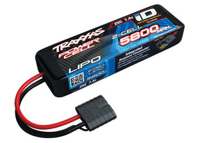 Traxxas TRX2843X – batterie LiPo 2S 7.4V 5800 mAh 25C iD Power Cell pour véhicules RC, avec connecteur iD et câbles 12 AWG