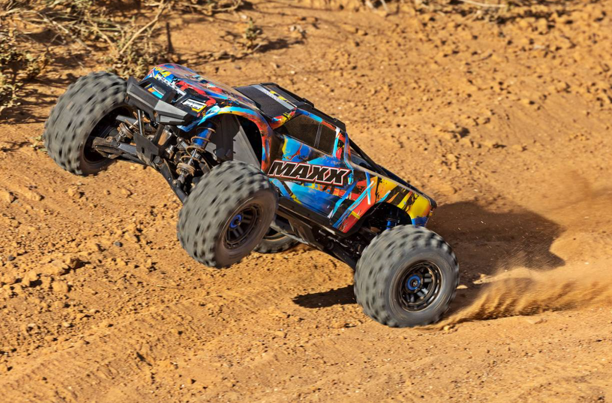 Traxxas, 89086-4, Maxx, WideMaxx, Monster Truck RC, 1/10 RC, 4WD, Velineon 540XL, VXL-4s, TSM, RTR, LiPo 4S, pneus Sledgehammer, carrosserie clipless, univers RcLoisirs