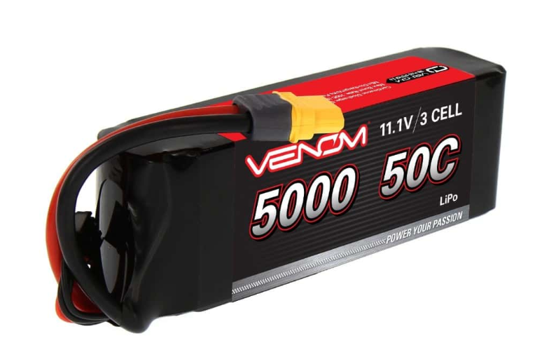 Venom, VEN15059, batterie Venom, LiPo 3S, 11.1V, 5000 mAh, 50C, UNI 2.0, XT60, Deans, EC3, Traxxas Gen1, batterie RC, accessoires RC, univers RcLoisirs, crawler RC, buggy RC, monster truck RC, short course RC, bateau RC, drone RC