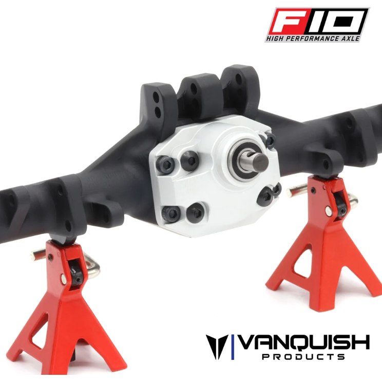 VPS08626 third member d'essieu arriere Vanquish Products en aluminium Clear pour essieux F10 et H10 avec 2 reteneurs de roulements usines inclus.