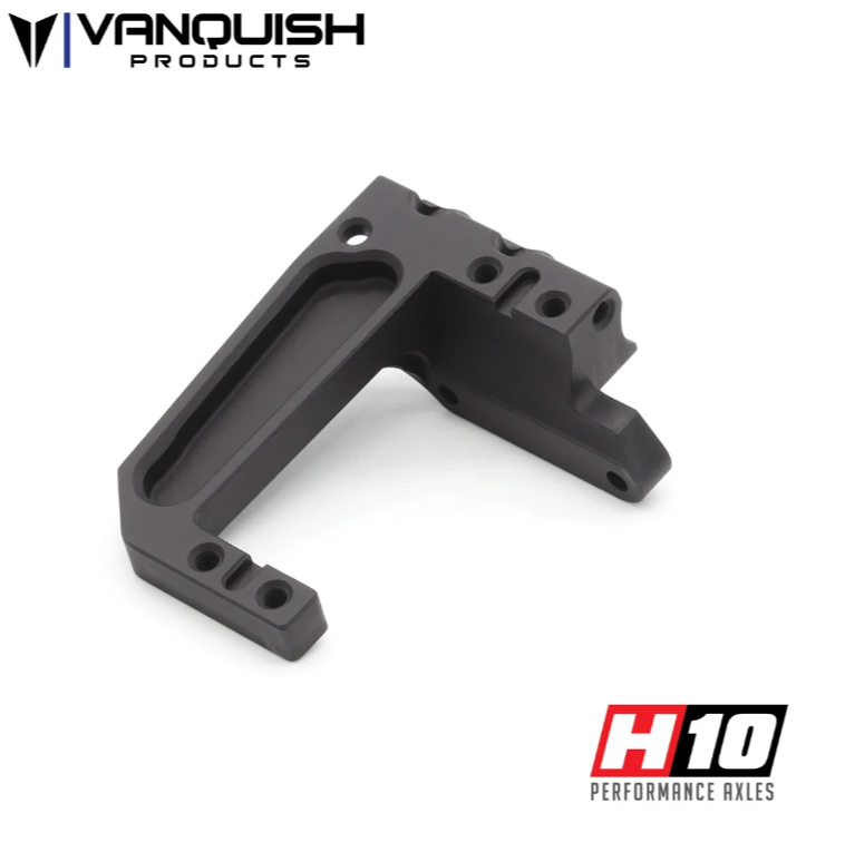 VPS08812 support de servo Vanquish Products H10 en aluminium Clear, usine aux Etats-Unis et concu pour H10 Optic RTR, H10 Optic Kit et essieu avant H10.