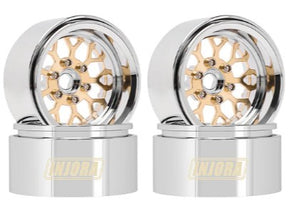 W1904 – Jantes beadlock 1.9″ ModuWheel laiton & aluminium Injora – Univers RcLoisirs