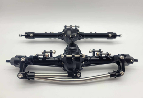 WE-BK – Essieux HD avant et arrière complets pour SCX10 II noirs – WAG RADIO CONTROL