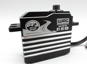 WSB-45 servo brushless WAG de 45 kg avec engrenages metalliques et protection waterproof IP67. Couple de 45 kg-cm et vitesse de 0,085 sec/60 degres a 8,4 V.