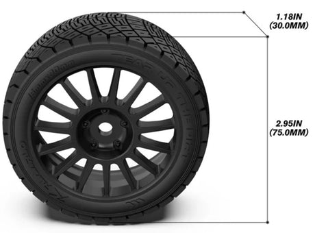 XTS-033 – Set de roues assemblées noires prêt à monter pour Rlaarlo XTS F10 – Univers RcLoisirs - 2