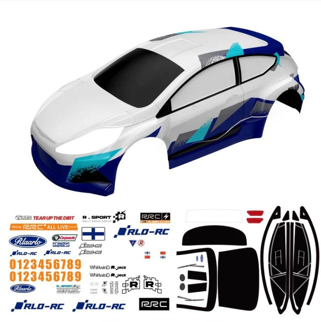 XTS-079 – White XTS Rally 1.2 mm PC Car Body for XTS-F10 – Univers RcLoisirs - Univers RcLoisirs