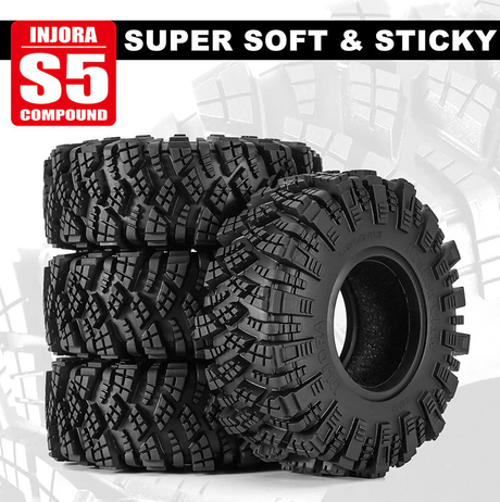 YQT-1913-S5 – Pneus Kraken Claw M/T S5 Super Soft 1,9" 106×37mm crawler 1/10 (4 pcs) – INJORA