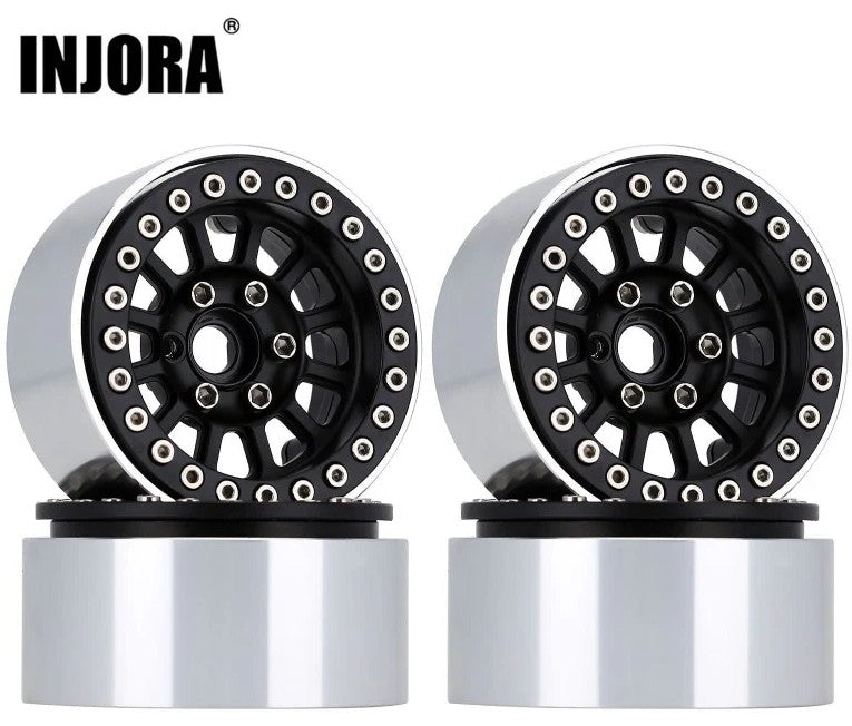 YQW-37BK – Jantes beadlock 12 trous 1.9″ (4 pièces)