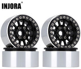 YQW-37BK – Jantes beadlock 12 trous 1.9″ (4 pièces)