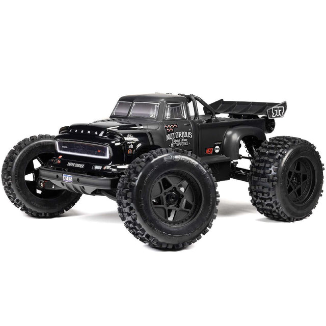 Arrma 1/8 NOTORIOUS BL-6s 4x4 Stunt Truck RTR - Black - Univers RcLoisirs