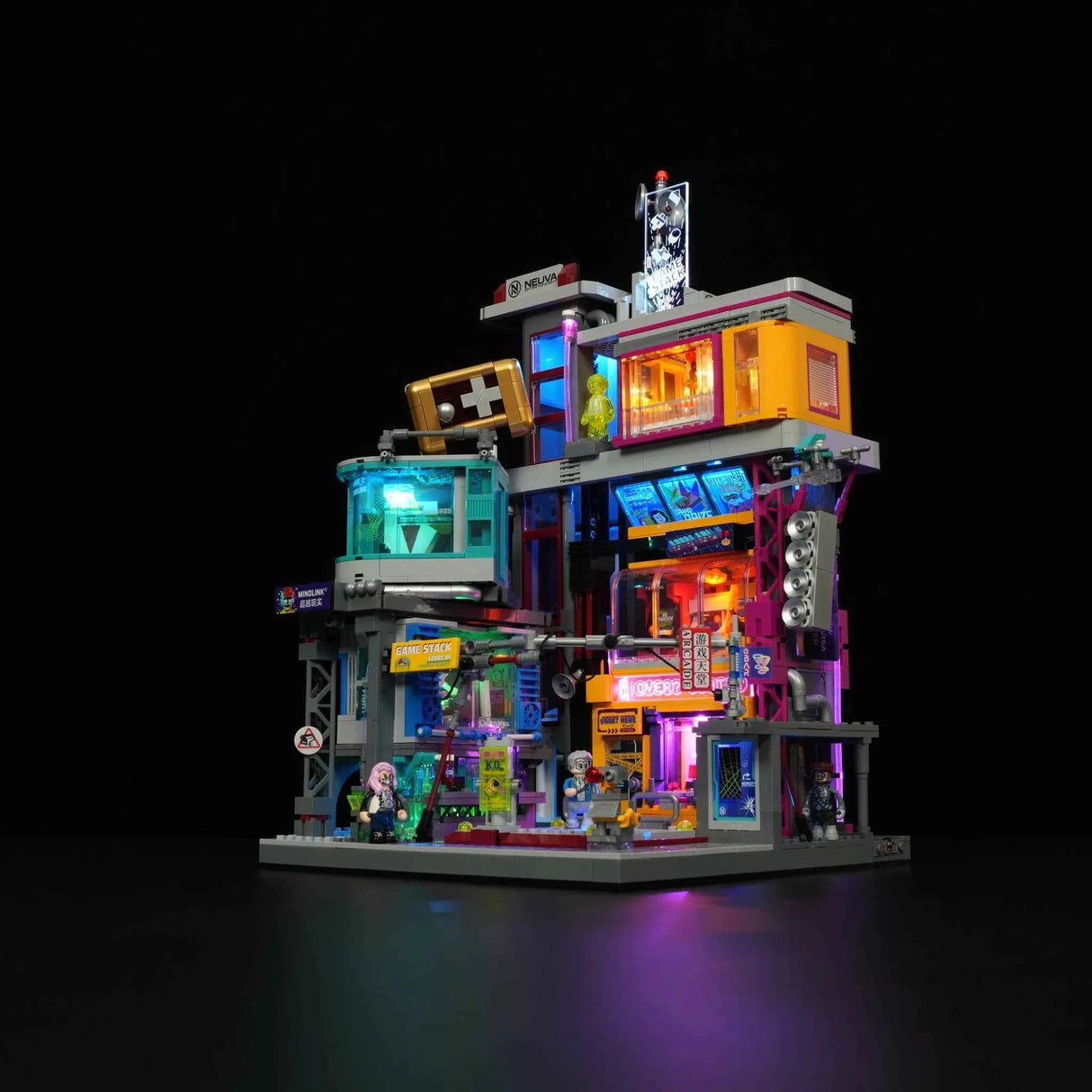 L9095 – Pile de jeux – Cyberpunk NeonCity – 2580 pcs – Lumibricks