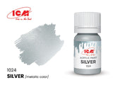 ICM – Peinture acrylique à l’eau – 12 ml – Couleurs variées