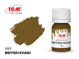 ICM – Peinture acrylique à l’eau – 12 ml – Couleurs variées
