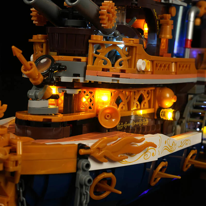 L9106 – Bateau à vapeur Steampunk – Monde Steampunk – 1792 pcs – Lumibricks