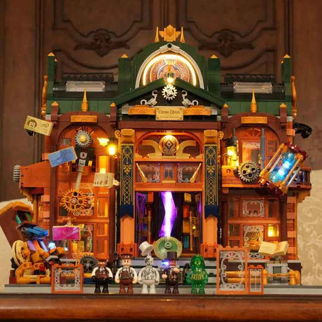 L9115 – Bibliothèque Steampunk Chrono Library – Steampunk – 3187 pcs – Lumibricks