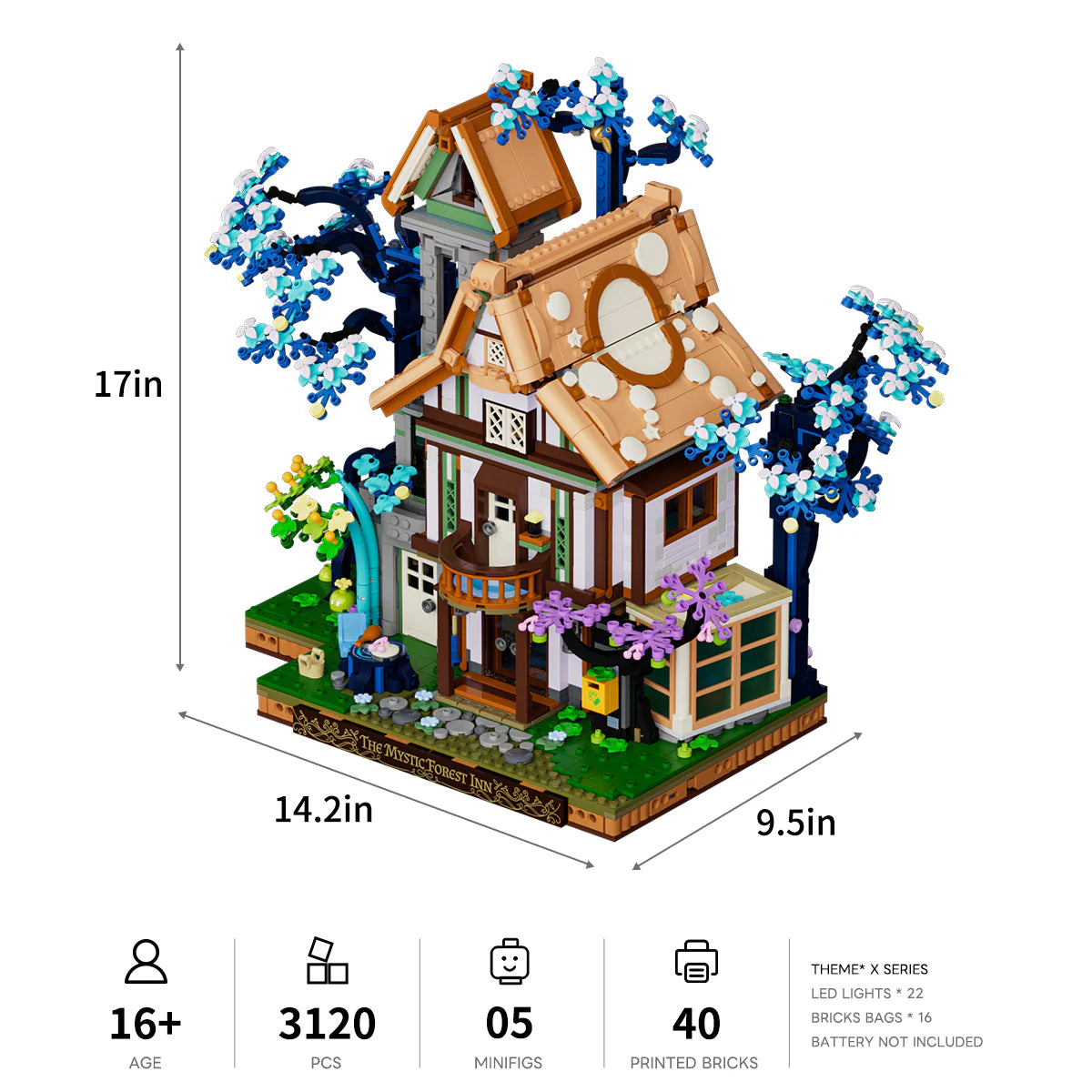 L9110 – Auberge de la Forêt Mystérieuse – Médiéval & Fantastique – 3120 pcs – Lumibricks