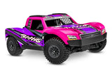 TRA108164-1 Traxxas Mini Slash 4X4 Brushless RTR avec moteur BL-2s 3300 Kv, radio TQ 2.4 GHz, batterie LiPo 2S 3500 mAh et chargeur USB-C inclus.