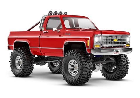 TRX-4M Chevrolet K10 High Trail Edition 1/18 RTR – Crawler Trail 4WD, véhicule radiocommandé Traxxas avec carrosserie sous licence officielle, suspension rehaussée, échelle réaliste et détails maquette. Châssis compact en acier, pneus Canyon Trail 1.0, moteur Titan 180, micro servo étanche, électronique étanche, batterie Li-Ion et chargeur USB inclus. Idéal pour le franchissement, l’exploration extérieure, la randonnée et la conduite tout-terrain, pour passionnés RC scale et aventures en plein air.
